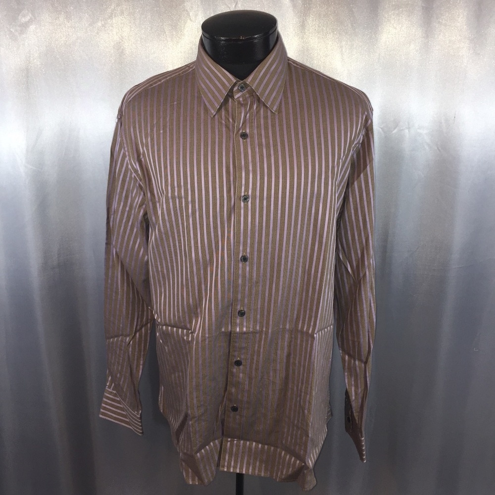 Michael Kors mens striped dress shirt